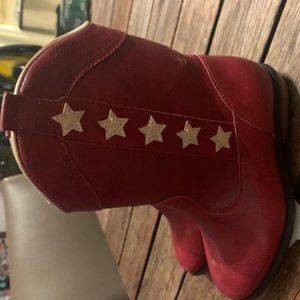 *new* Little Girl's Western Red Boots , Sz 9